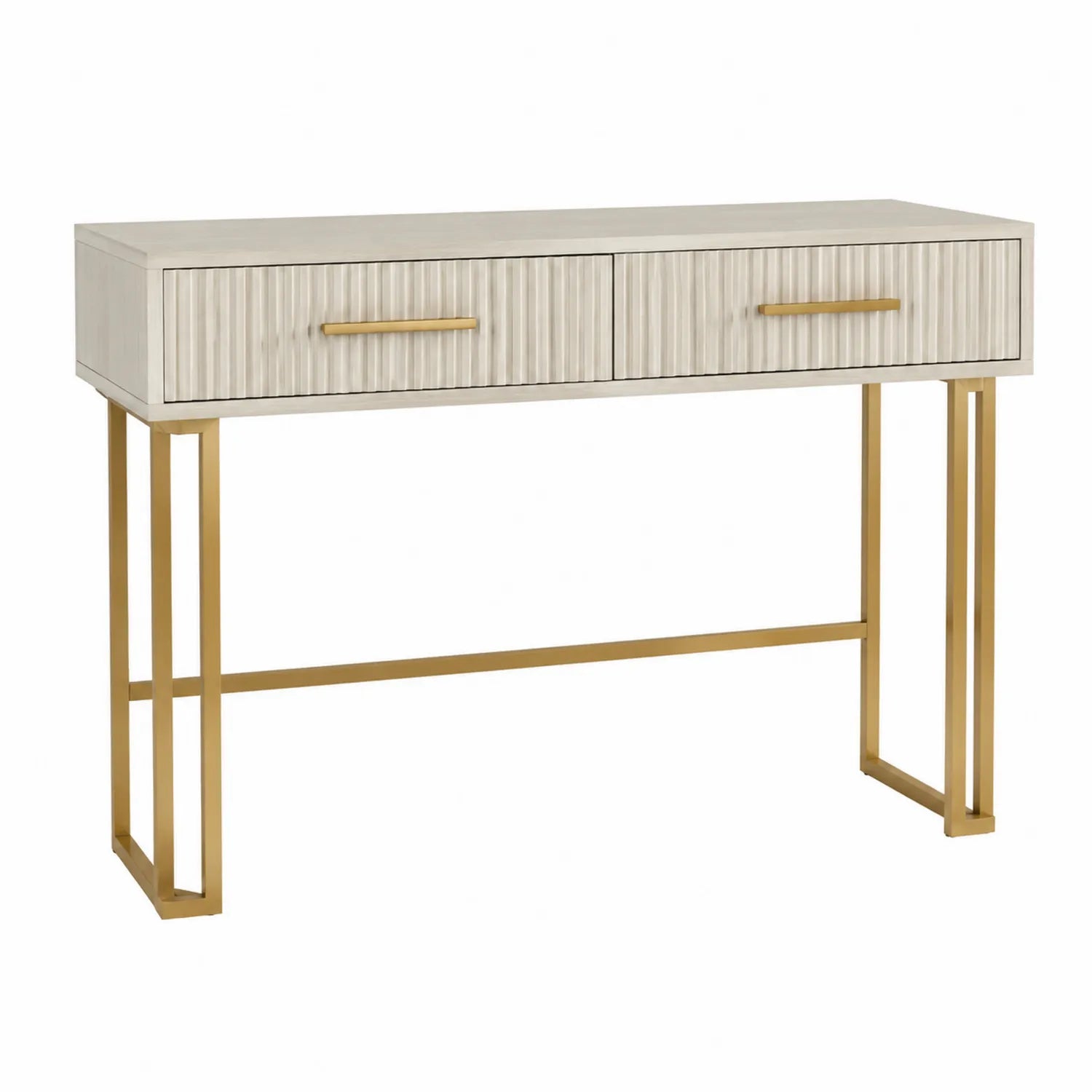 Coiffeuse rectangulaire en bois MDF avec pieds en métal