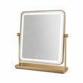 Miroir de Maquillage LED Cadre en Métal Or 30x40cm