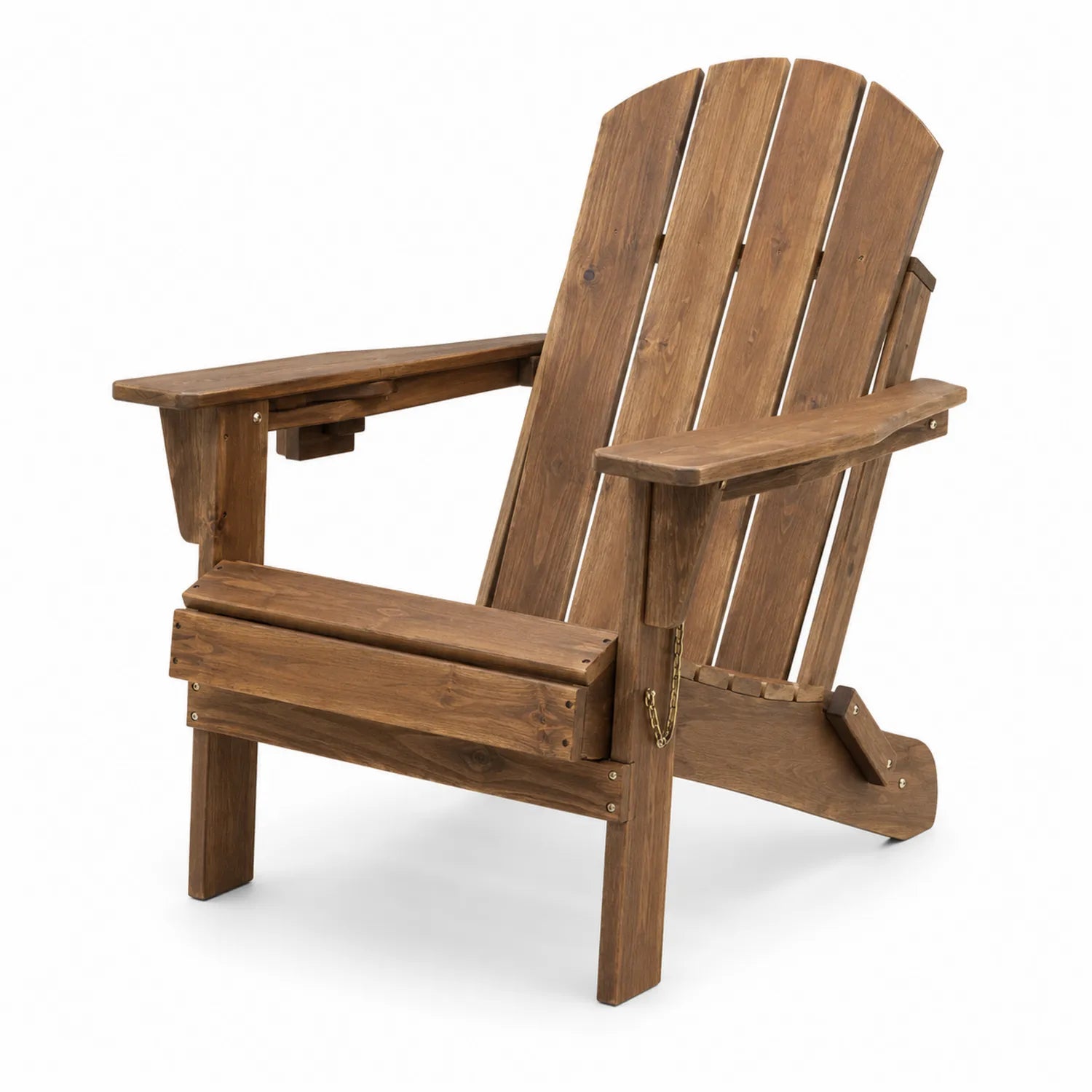 Chaise Adirondack en bois de pin brun pour extérieur