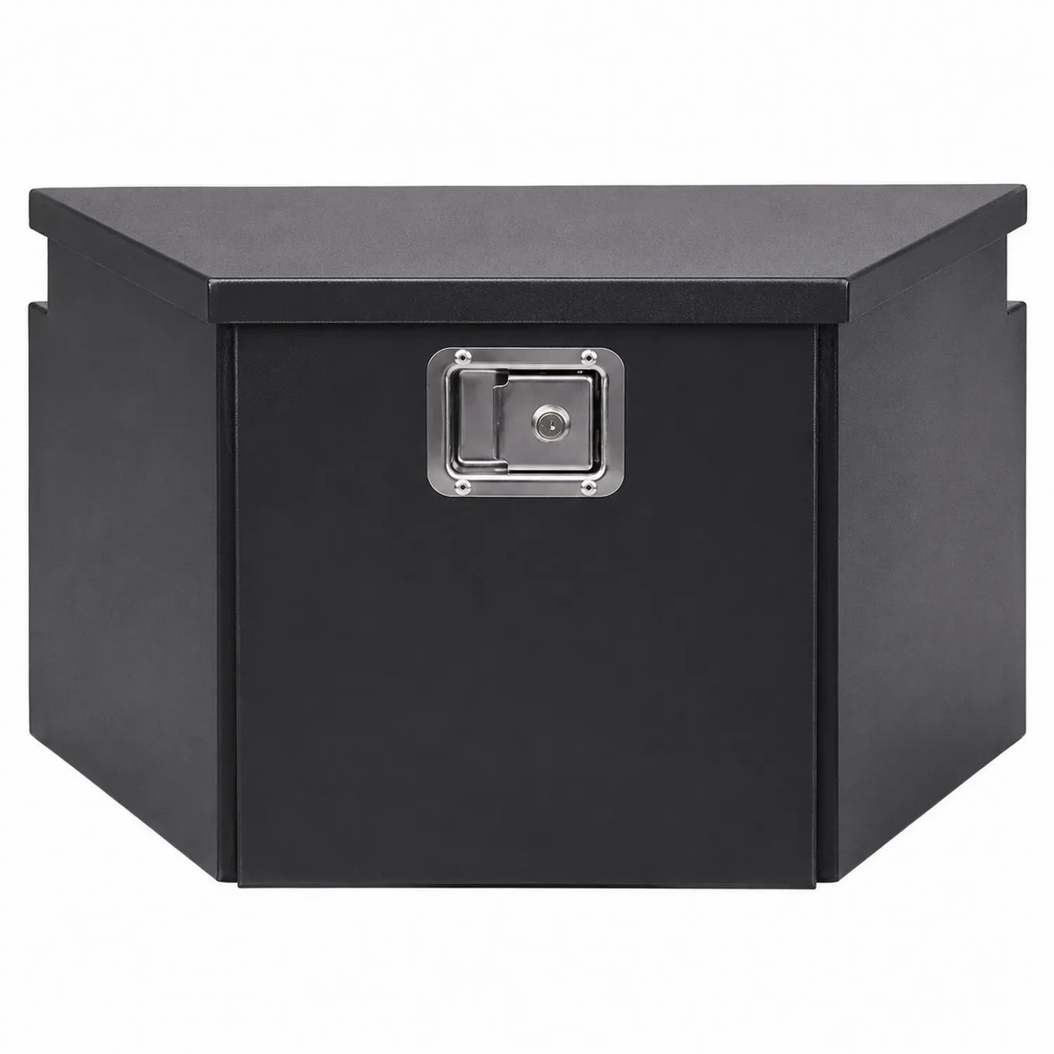 Boîte de rangement métallique noire avec verrou 60x50x40 cm
