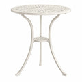 Table ronde d'extérieur en métal Blanc Ø70 cm