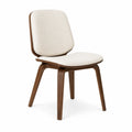 Chaise en bois et tissu crème