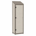 Armoire de jardin en résine beige 180x70x50 cm