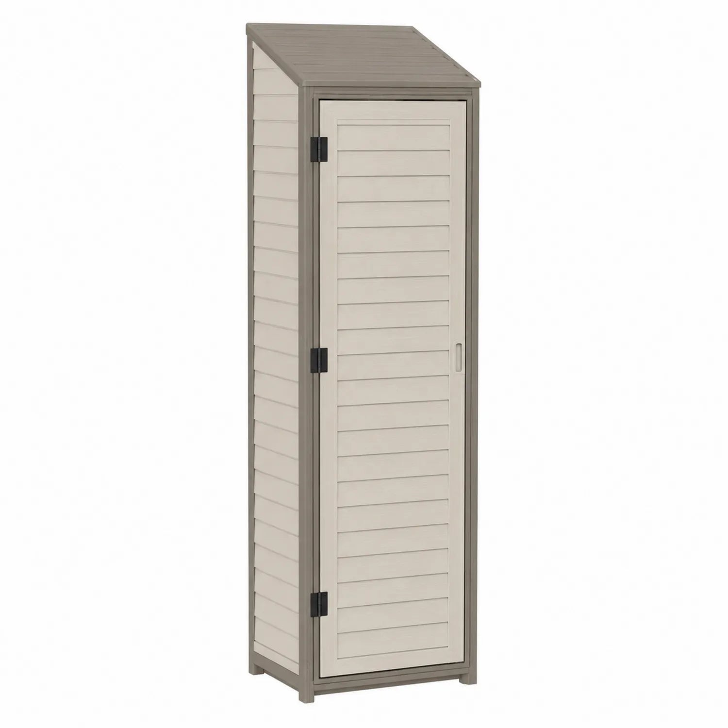 Armoire de jardin en résine beige 180x70x50 cm