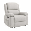 Fauteuil inclinable en tissu gris clair