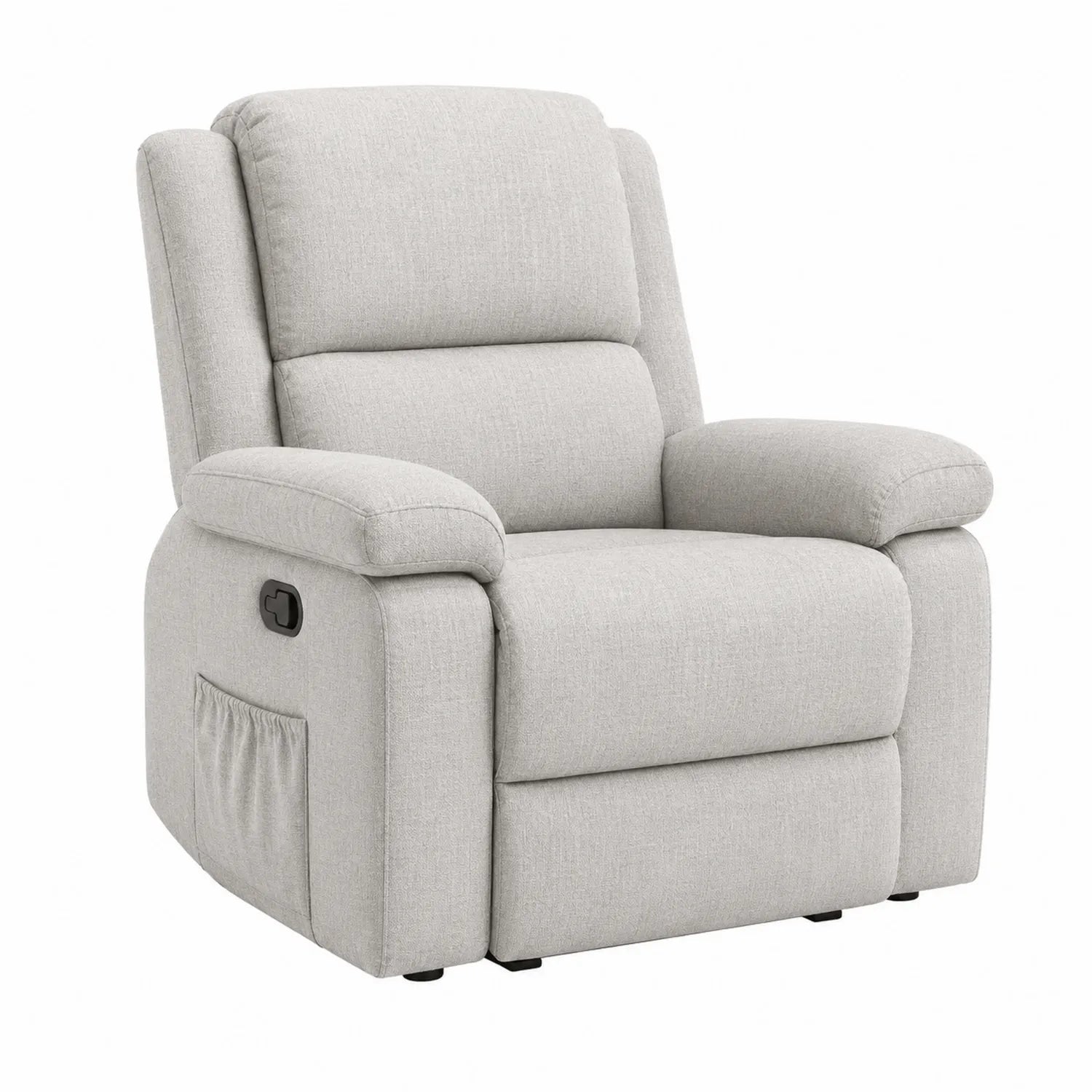 Fauteuil inclinable en tissu gris clair